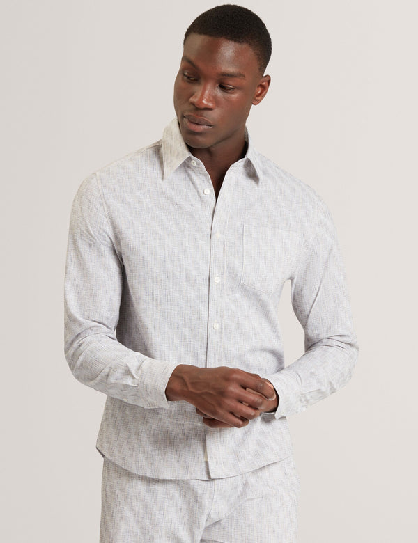 Ted Baker Relaxed Grindle Texture Long Sleeve Shirt