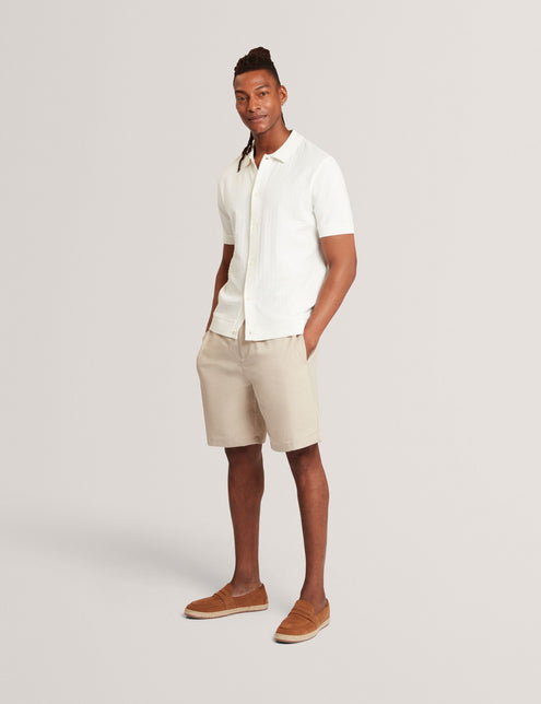 Ted Baker Diamond Texture Knit Short Sleeve Shirt