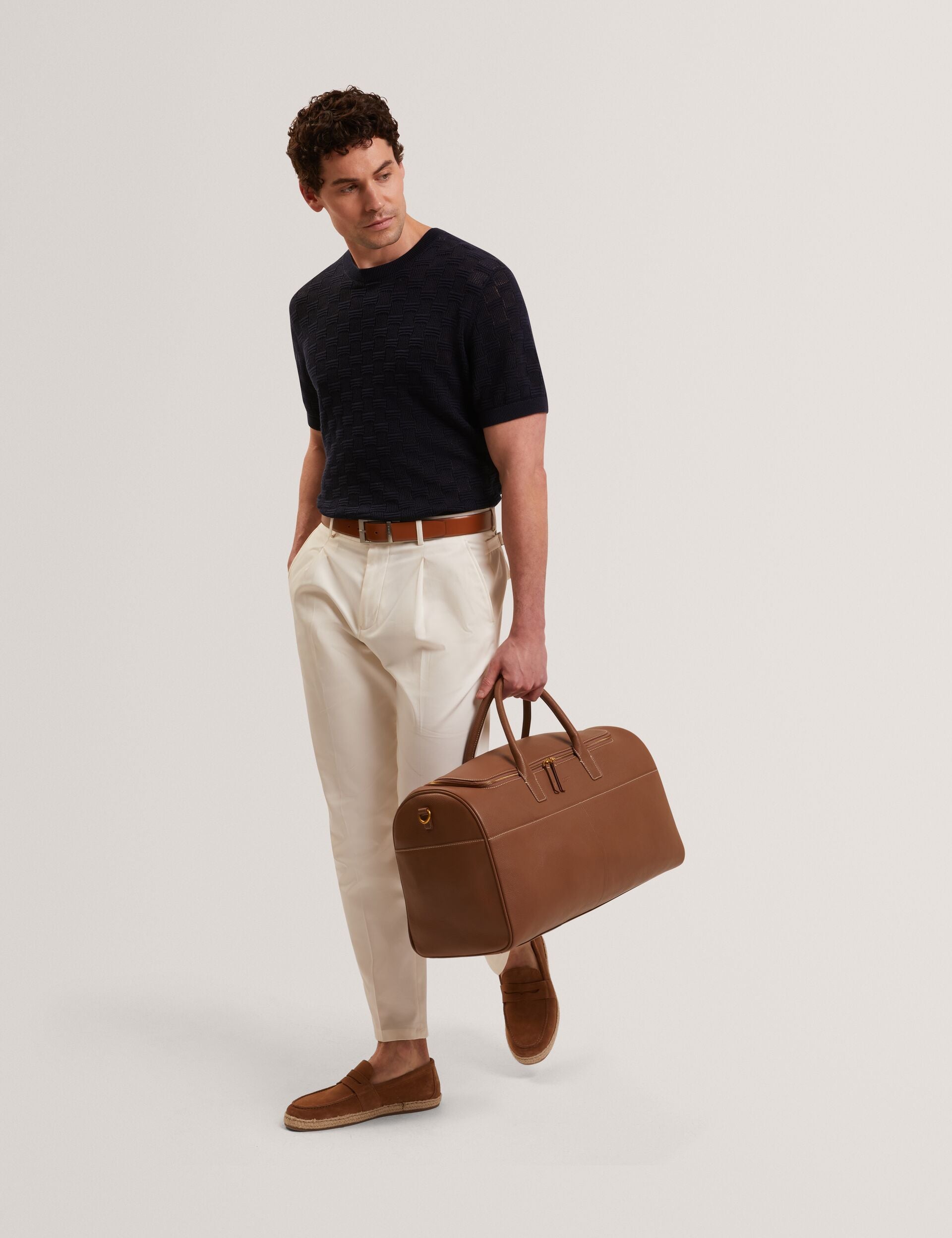 WATTSS Basket Knit Wool Silk Blend T-Shirt