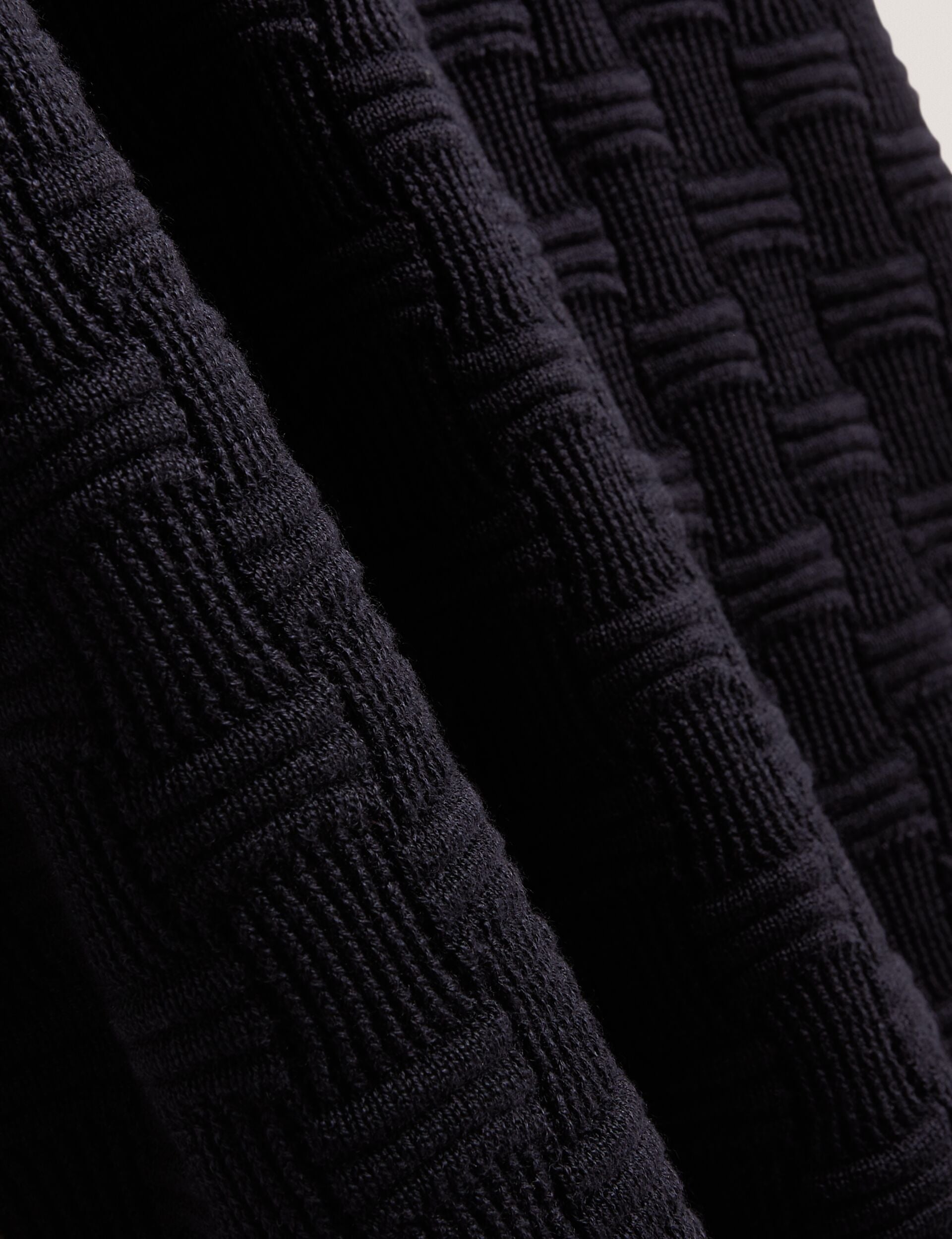 WATTSS Basket Knit Wool Silk Blend T-Shirt