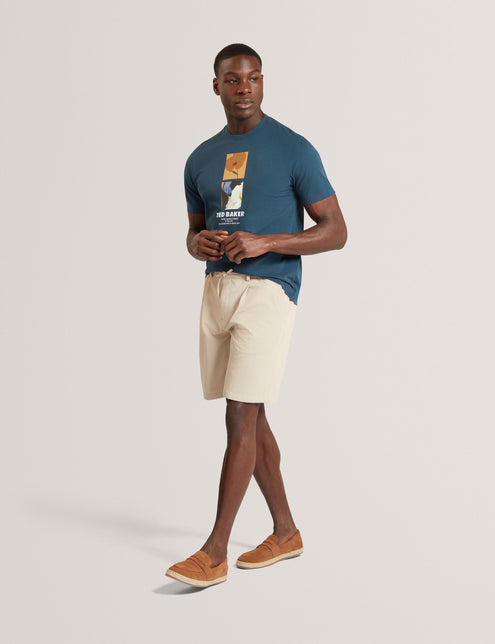 Ted Baker Floral Double Graphic Cotton T-Shirt