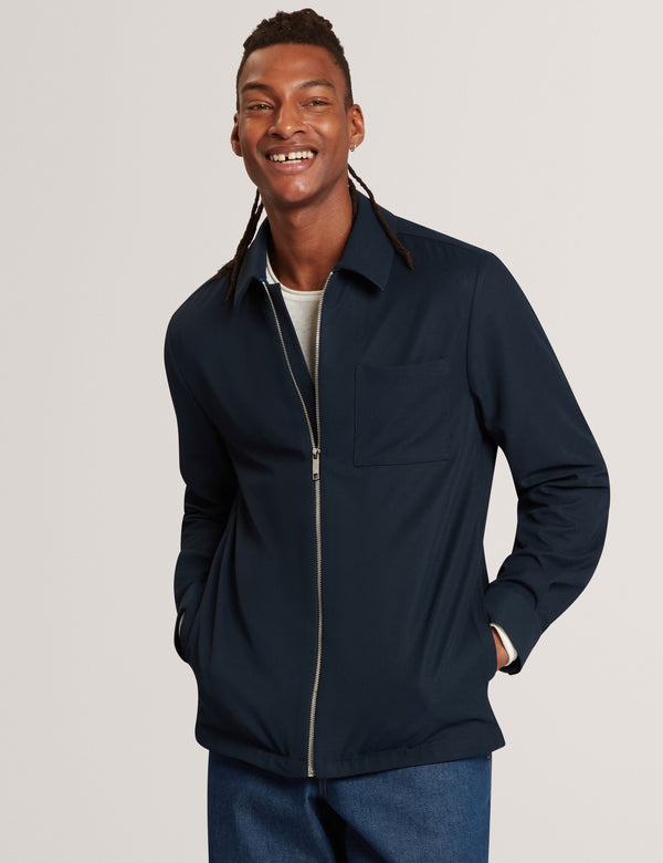 Ted Baker Textured Zip-Through Overshirt Jacket