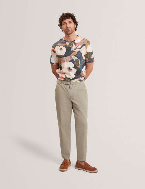 Ted Baker Garden Print Crew Neck Cotton T-Shirt
