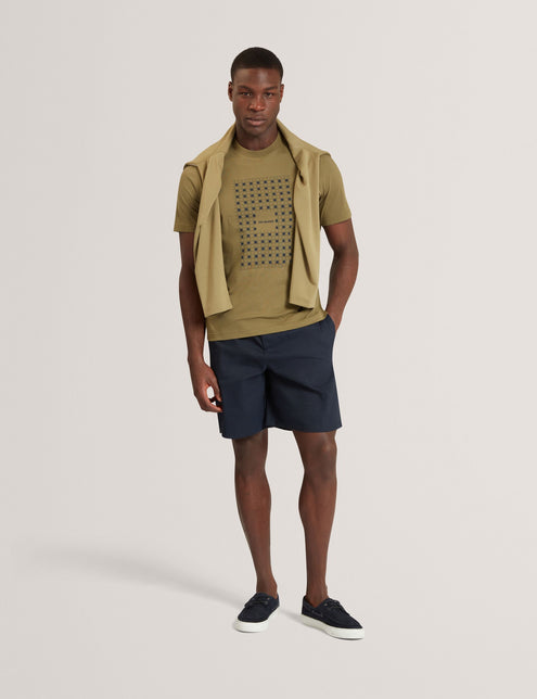 Ted Baker Tile Graphic Cotton Crew Neck T-Shirt