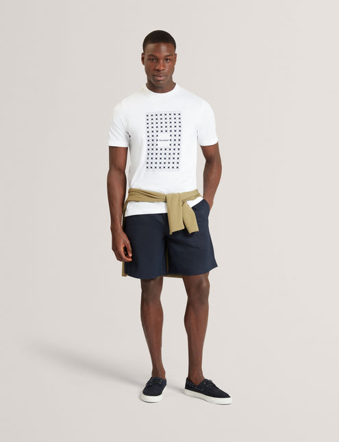 Ted Baker Tile Graphic Cotton Crew Neck T-Shirt