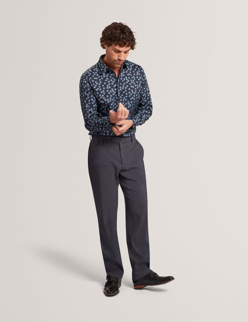 Ted Baker Mini Floral Stretch Cotton Regular Shirt
