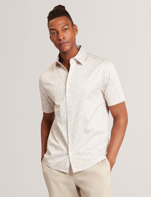 Ted Baker Mini Floral Cotton Short Sleeve Shirt