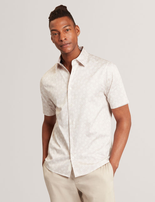 Ted Baker Mini Floral Cotton Short Sleeve Shirt