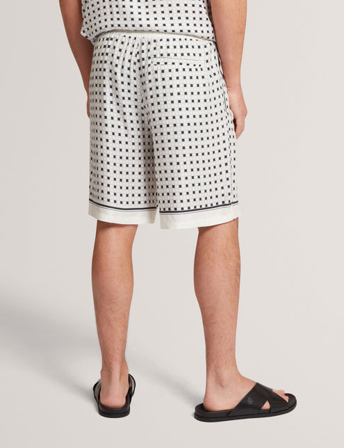 Ted Baker Geo Tile Print Relaxed Pull-On Shorts