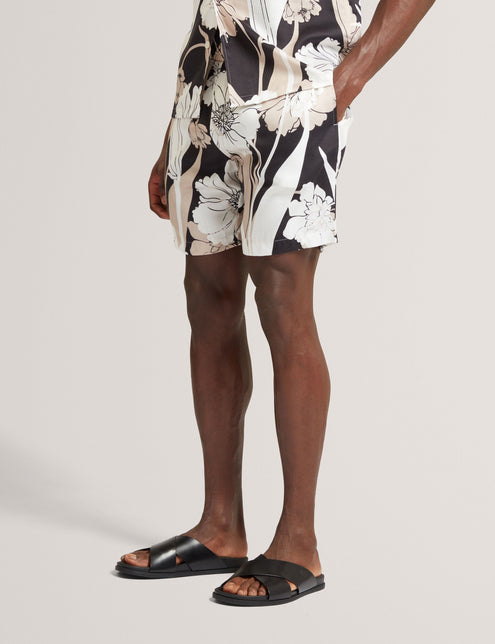 Ted Baker Relaxed Botanical Print Pull-On Shorts