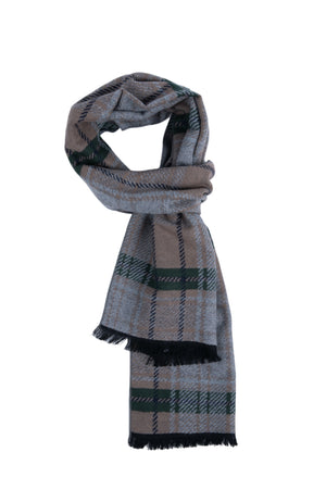 PLAID SCARF | BROWN