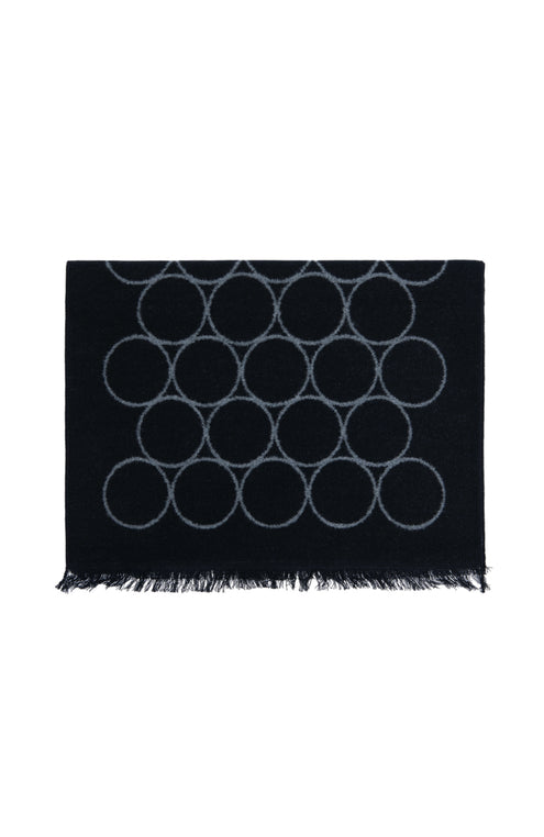 MULTI CIRCLE SCARF | BLACK