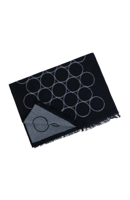 MULTI CIRCLE SCARF | BLACK