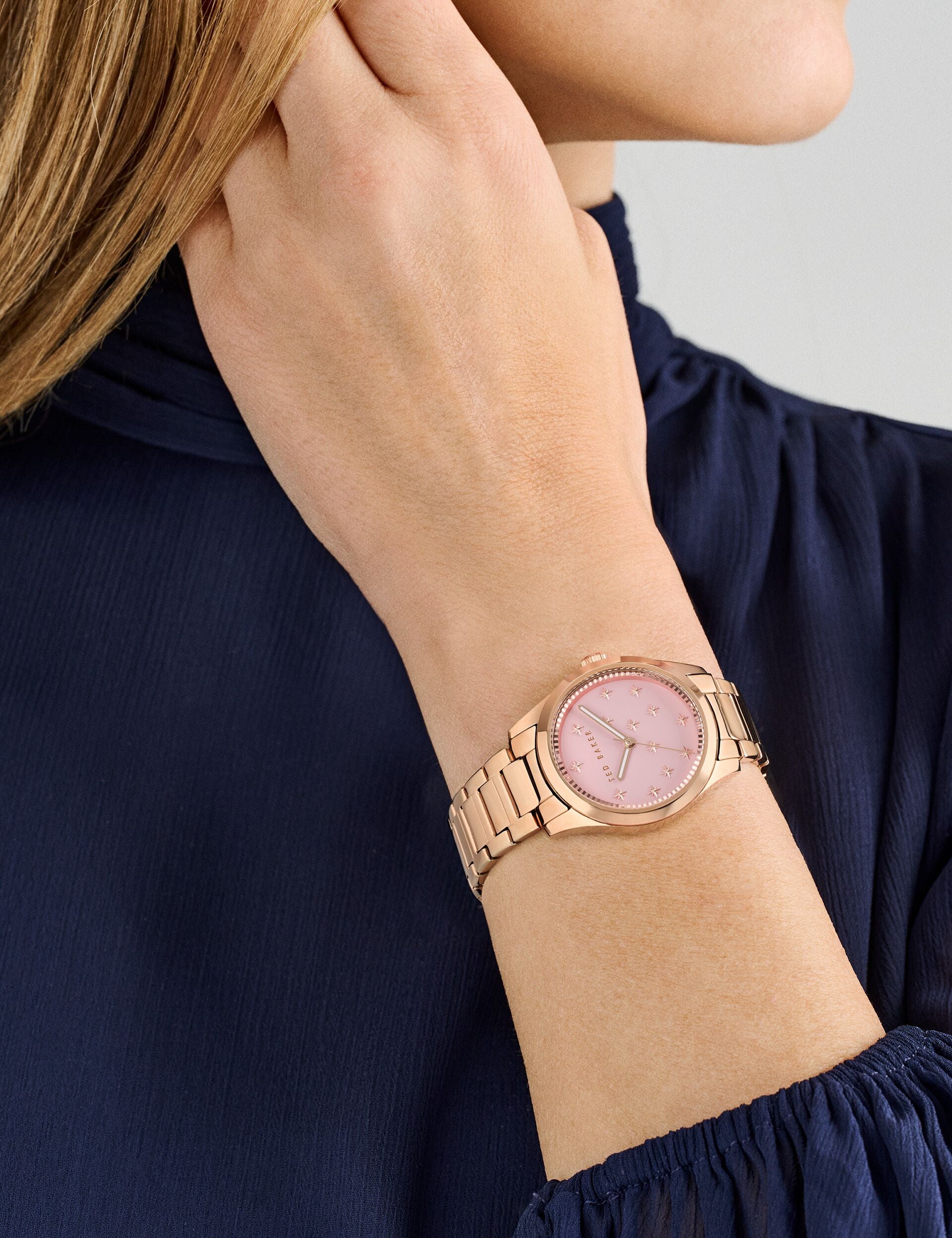 COOLLY Star Dial Rose Gold Bracelet Watch