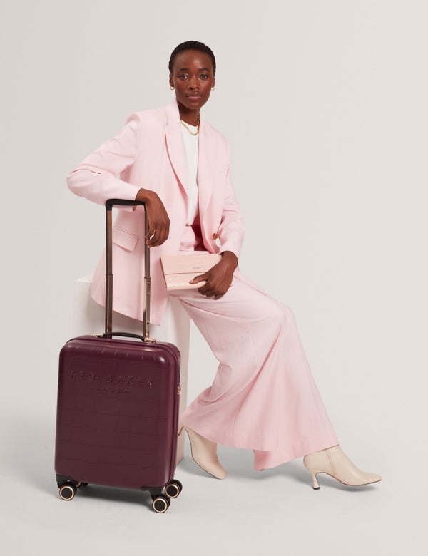 Ted Baker Croc Texture 4-Wheel Hard Cabin Suitcase
