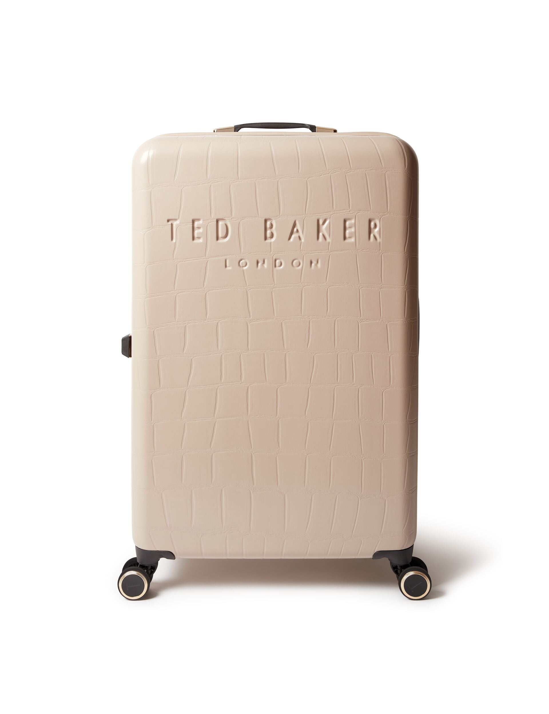 soyy.         my baker old beige サイズ1 Beige Croc Texture 4-wheel Hard Shell Large Suitcase | Icon-ptyl