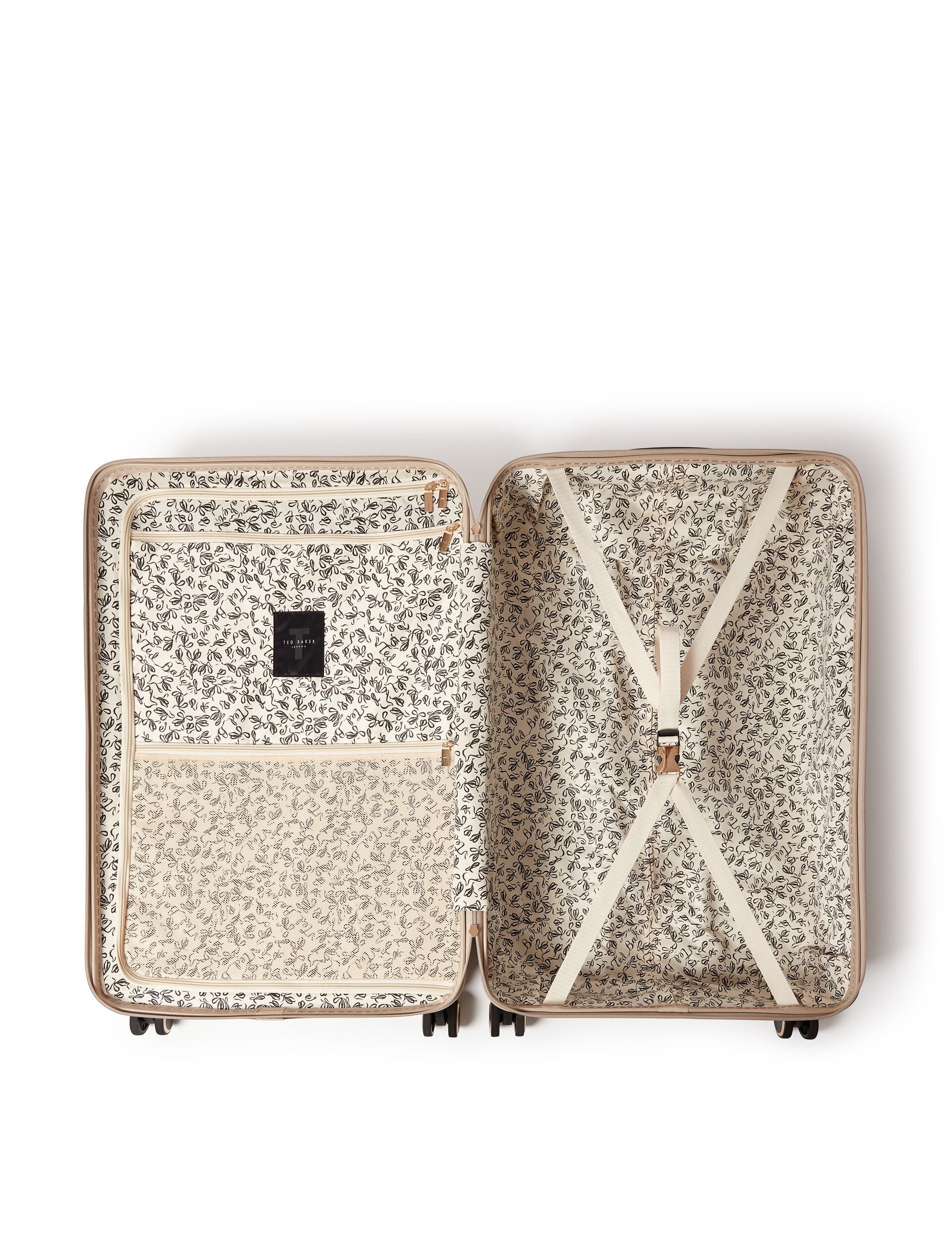 Beige Croc Texture 4-wheel Hard Shell Large Suitcase | Icon-ptyl