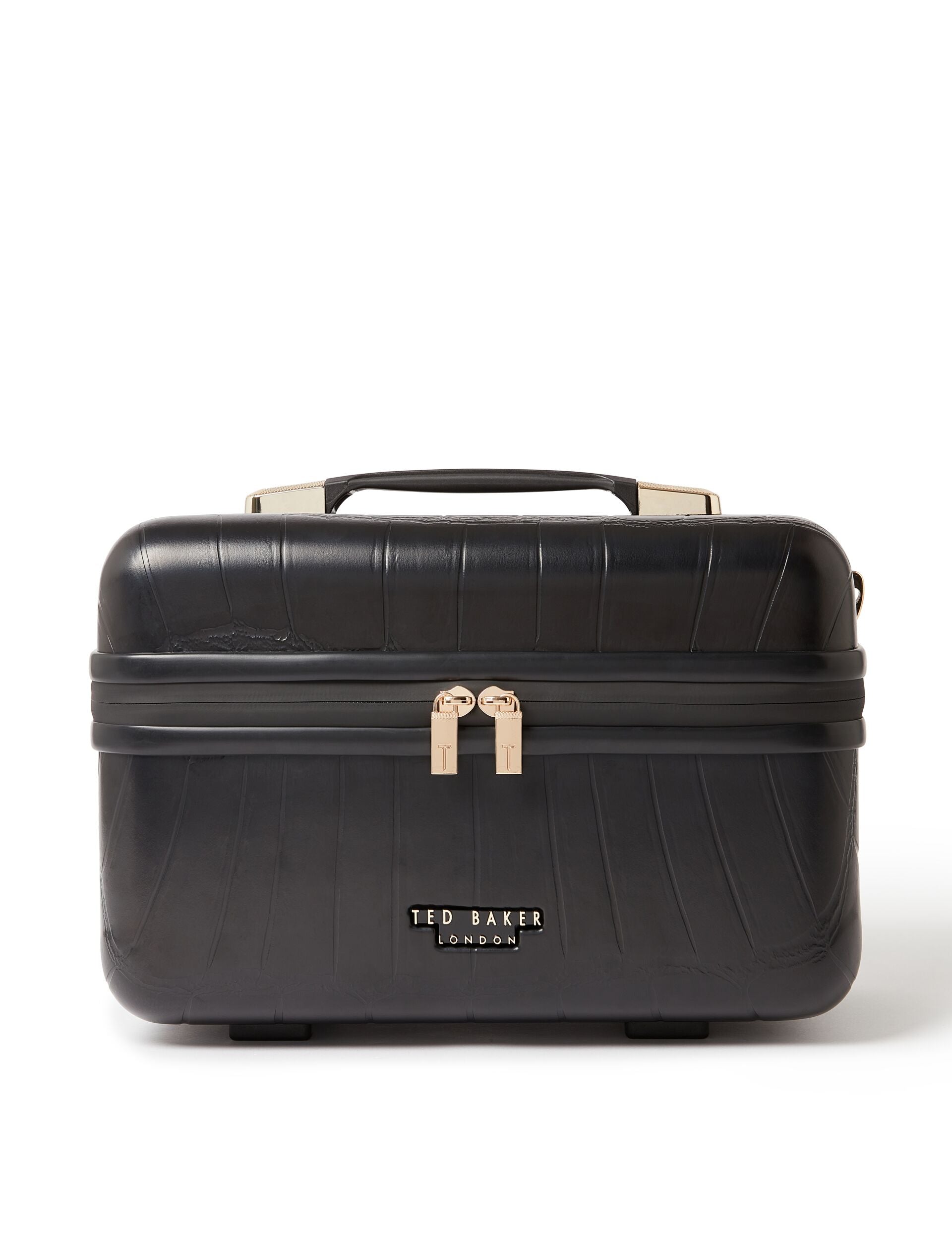 ICON-BLKV Croc Texture Icon Vanity Travel Case