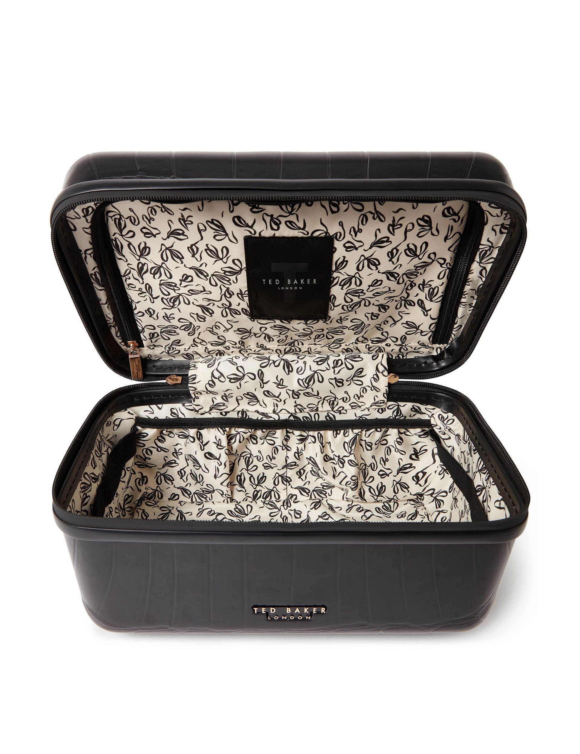 Croc Texture Icon Vanity Travel Case | Icon-blkv | Ted Baker IE