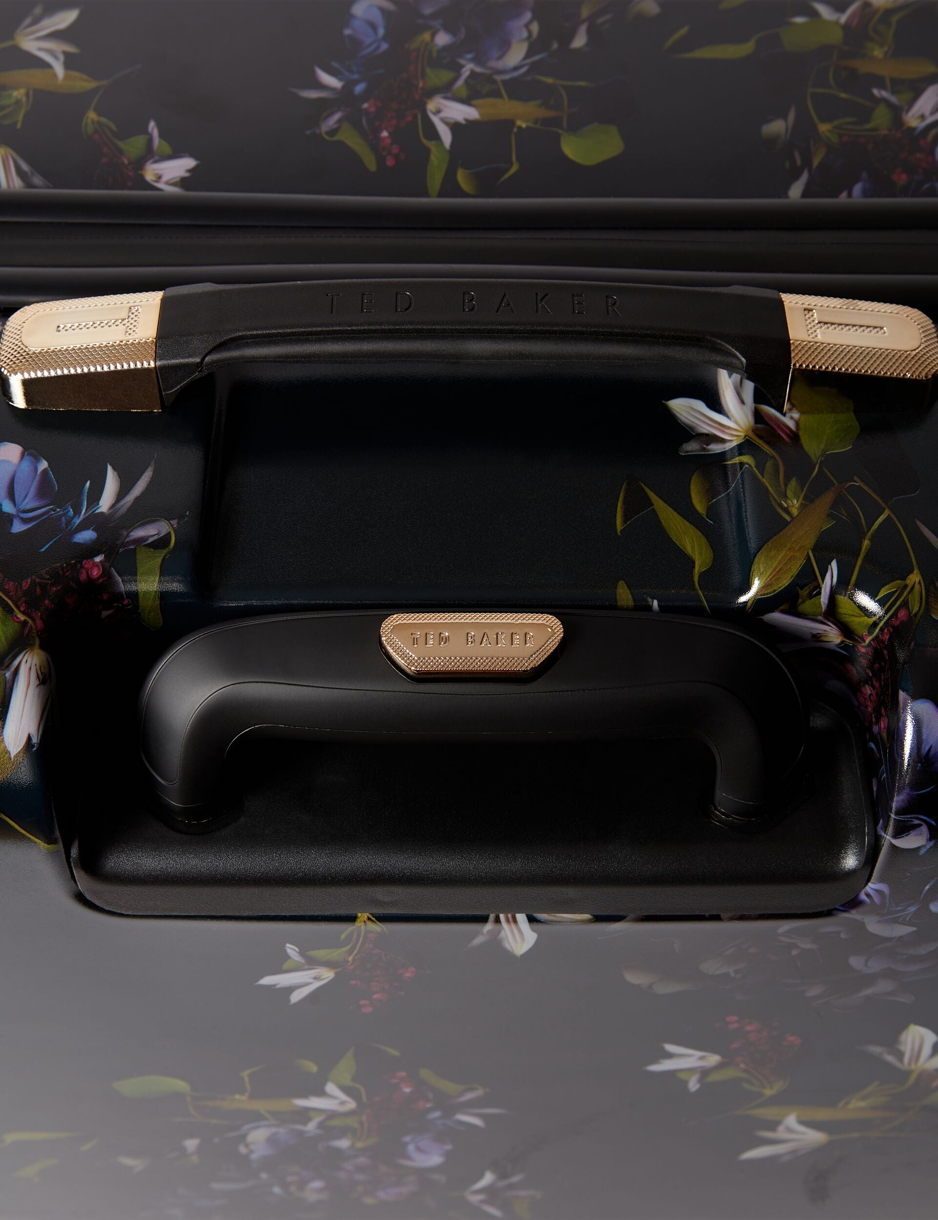 Dark Floral 4-wheel Hard Shell Large Suitcase | Mb-nvyl | Ted Baker UK