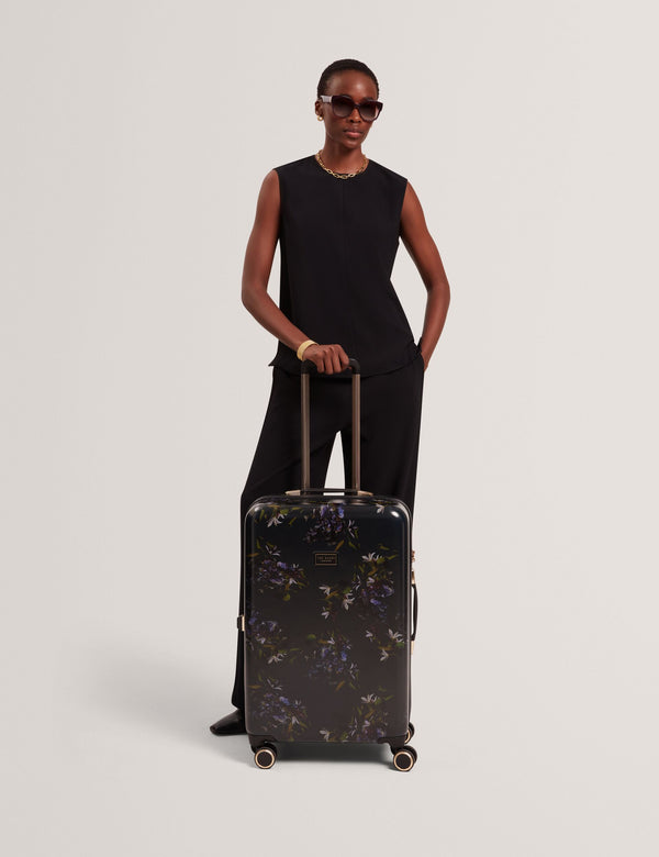 Ted Baker Dark Floral 4-Wheel Hard Shell Medium Suitcase