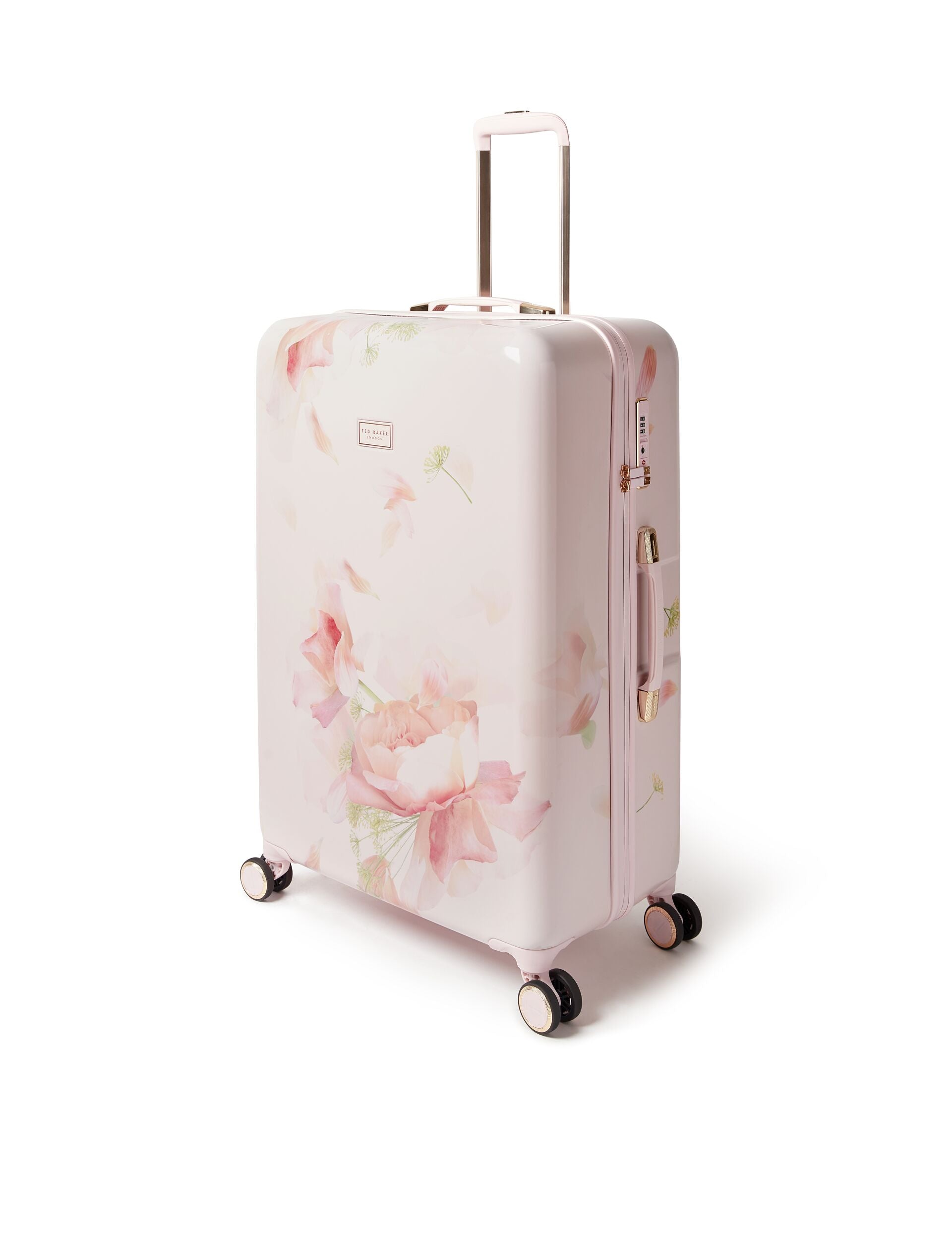 MB-PNKL Magnolia Floral 4-Wheel Hard Shell Large Suitcase