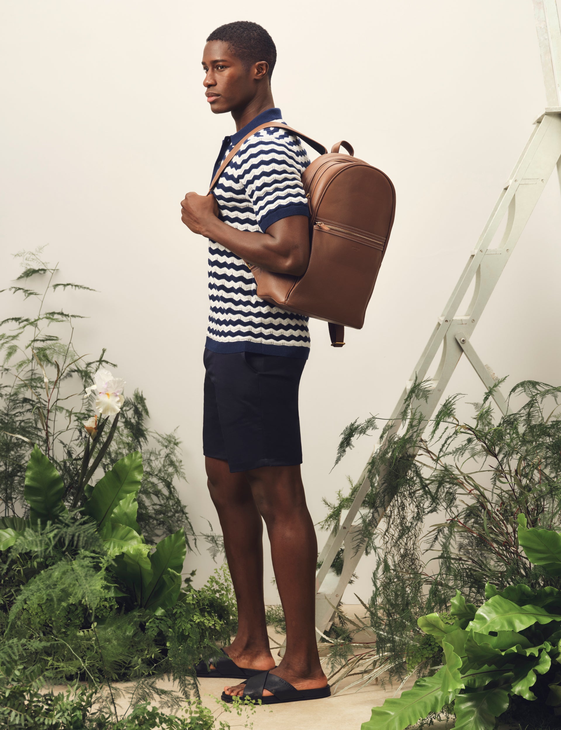 Wavy Stripe Merino Wool Blend Polo | Froobie | Ted Baker UK