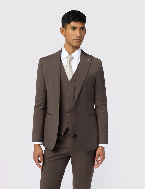 Ted Baker Taupe Tonic Wool Rich Slim Suit Jacket