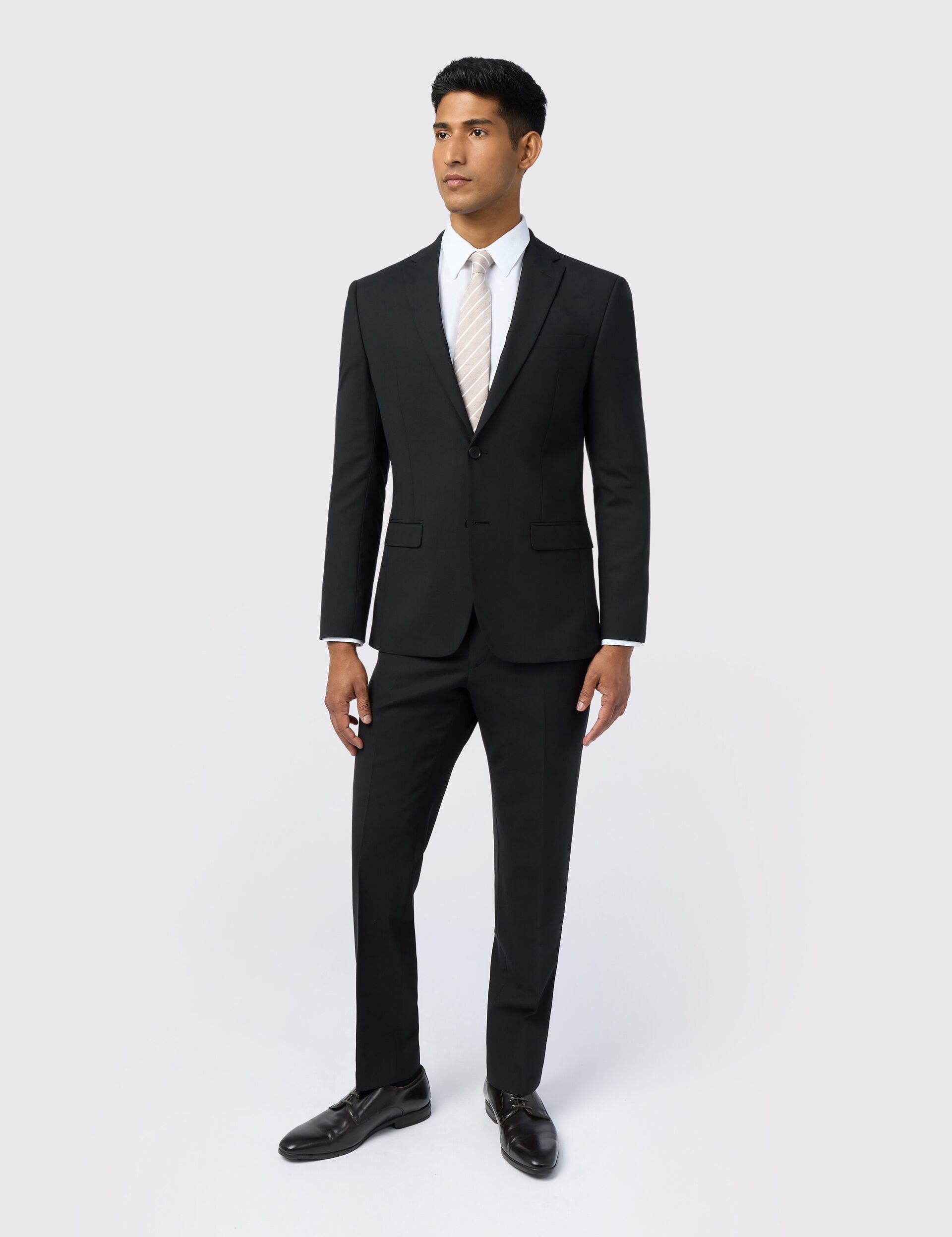 Black Performance Stretch Slim Fit Suit Jacket Sahposj Ted