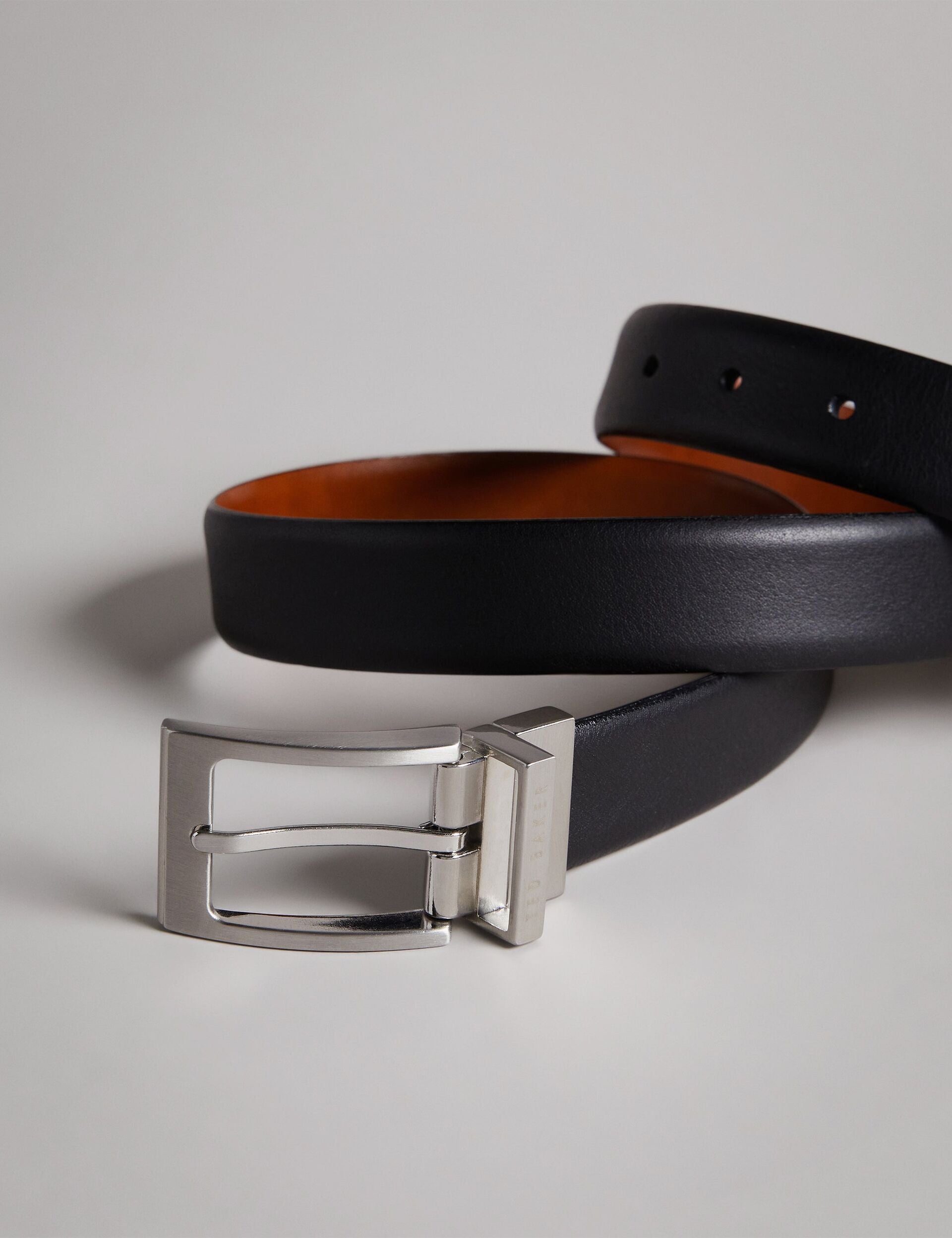 KARMER Black Reversible Polished Leather Belt KARMER Black Reversible Polished Leather Belt