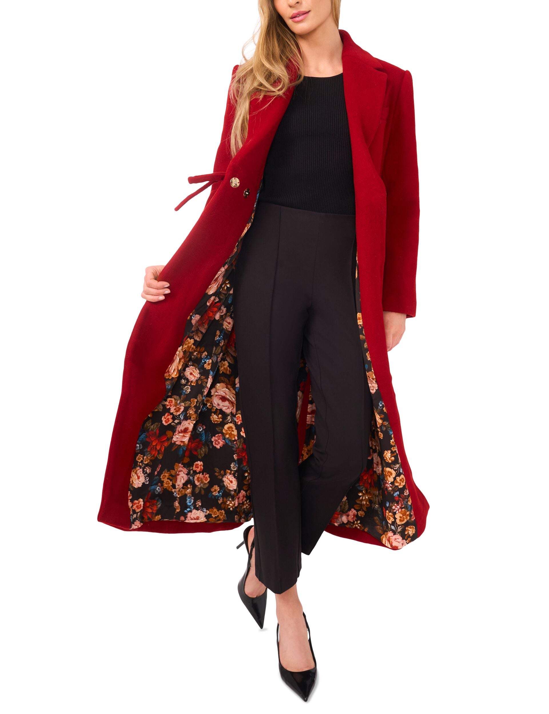 Wild Crimson Coat With Bow | Roisinn | Ted Baker US