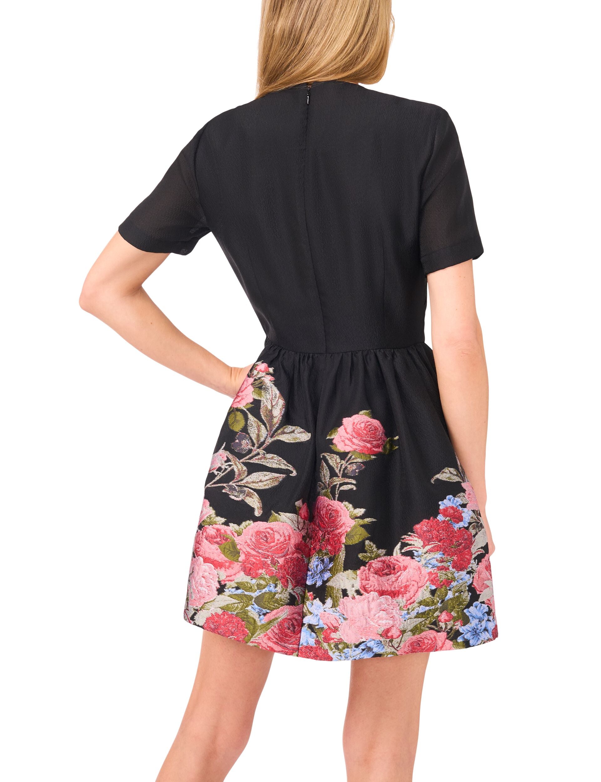Cap Sleeve Mini Dress With Floral Placement | Brocina | Ted Baker US