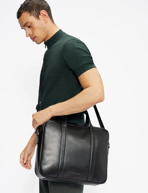 SAFFIANO LEATHER DOCUMENT BAG | BLACK