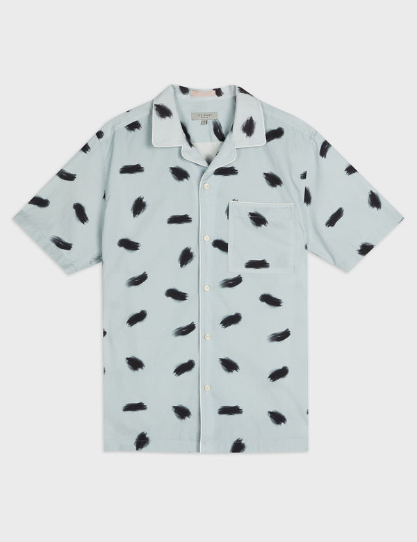 PRINTED SHIRT | LT-BLUE