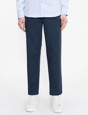 REFINED PLEAT FRONT CHINOS | NAVY