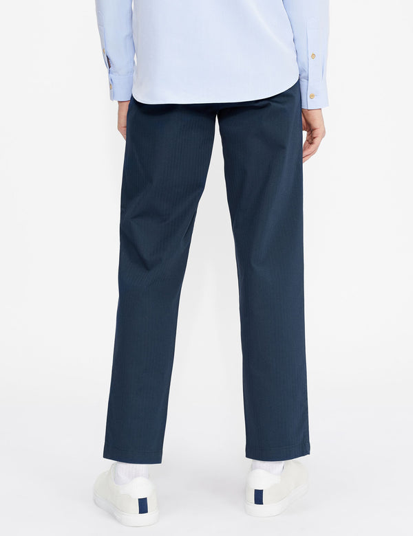 REFINED PLEAT FRONT CHINOS | NAVY