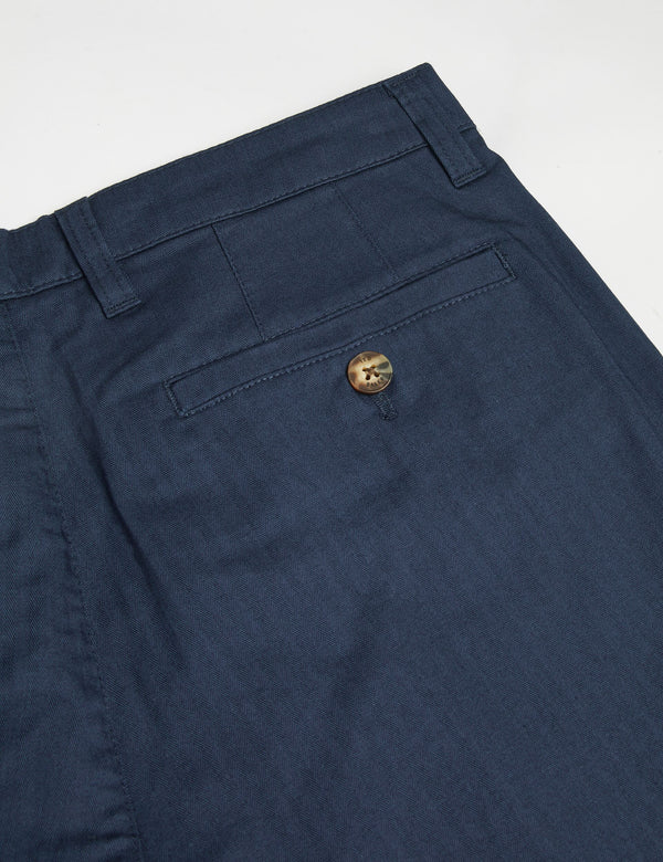 REFINED PLEAT FRONT CHINOS | NAVY