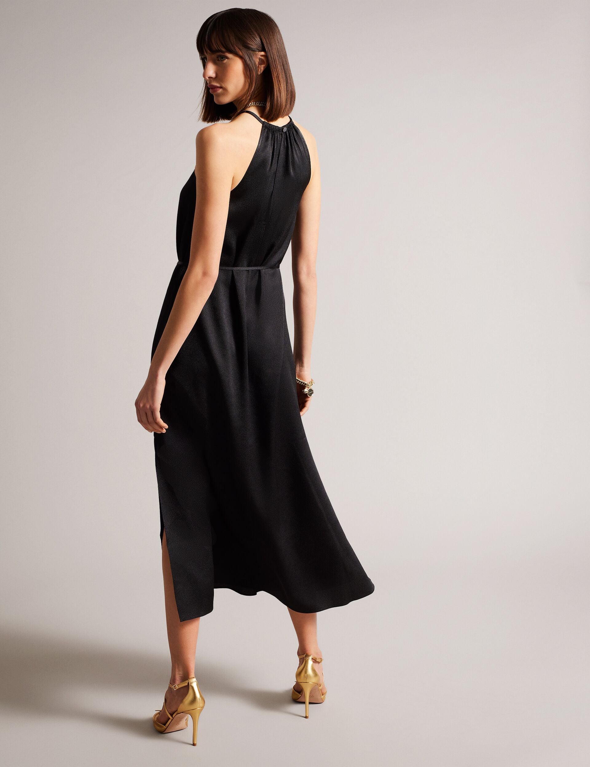 Ted Baker Women's Halterneck Midaxi Dress in Black, Roxieyy Ted Baker Women's Halterneck Midaxi Dress in Black, Roxieyy