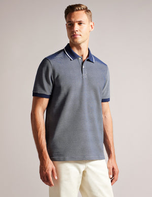 REGULAR STRIPED POLO SHIRT | NAVY