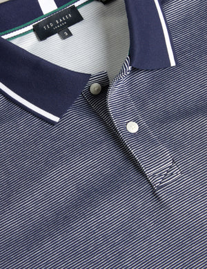 REGULAR STRIPED POLO SHIRT | NAVY
