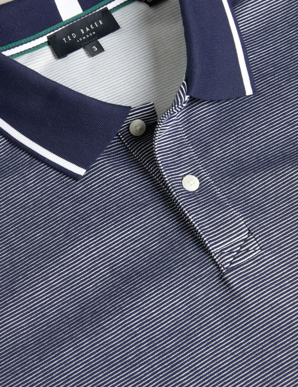 REGULAR STRIPED POLO SHIRT | NAVY