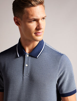 REGULAR STRIPED POLO SHIRT | NAVY