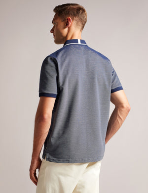 REGULAR STRIPED POLO SHIRT | NAVY