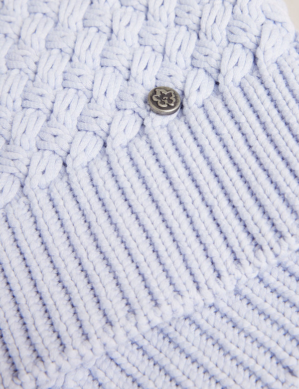 BASKET STITCH TANK | BABY-BLUE