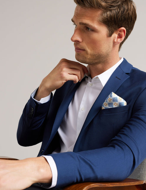 GEO POCKET SQUARE | BRT-BLUE