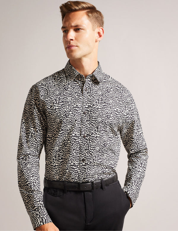 TEXTURED REVERSIBLE LEATHER BELT | BLACK