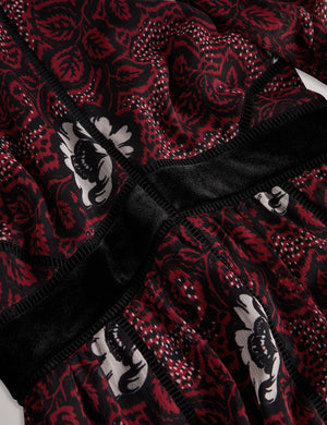 LADDER TRIM INSERT HIGH NECK DRESS | RED