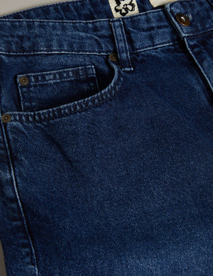 SLIM LONG DENIM JEAN | MID BLUE