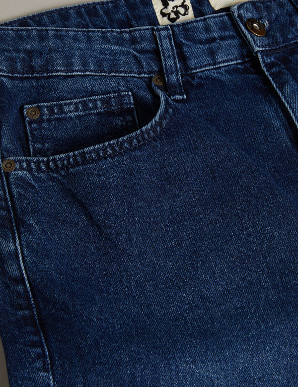 SLIM LONG DENIM JEAN | MID BLUE