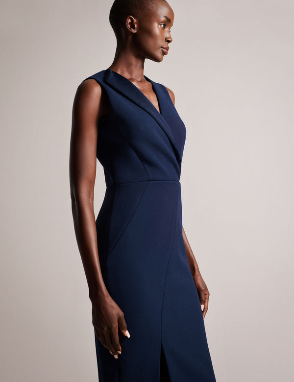 ted baker blue bodycon dress Short Sleeve Knitted Bodycon Midi Dress | Aedna